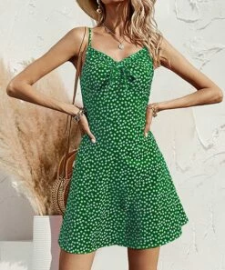 Hot Sale ๐ Romantichut Green Polka Dot A-Line ๐ Dress - ๐ฉ Women โ๏ธ