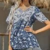 Deals 👏 Romantichut Blue & White Floral V-Neck A-Line Top - 👩 Women 💯 1 Deals 👏 Romantichut Blue & White Floral V-Neck A-Line Top - 👩 Women 💯 -Romantichut Sales zu102460424 main tm1640911253