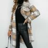 Promo 🎁 Romantichut Khaki & White Plaid Longline Shacket - 👩 Women 💯 -Romantichut Sales zu102508696 main tm1641848796