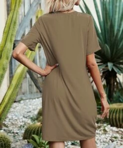 Wholesale โ Romantichut Khaki V-Neck Twist-Front Shift ๐ Dress - ๐ฉ Women ๐งจ 8 Wholesale โ Romantichut Khaki V-Neck Twist-Front Shift ๐ Dress - ๐ฉ Women ๐งจ -Romantichut Sales zu103956807 alt 2 tm1646853189