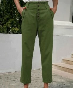 Best Sale ๐ฅฐ Romantichut Army Green Button-Front High-Waist Pants - ๐ฉ Women ๐ฅฐ 8 Best Sale ๐ฅฐ Romantichut Army Green Button-Front High-Waist Pants - ๐ฉ Women ๐ฅฐ -Romantichut Sales zu104092962 alt 2 tm1651774551