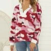 Best Sale 🧨 Romantichut Pink & Red Camo Notch-Neck Top - 👩 Women 🤩 -Romantichut Sales zu104592529 main tm1650661820