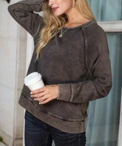 Best deal 🌟 Romantichut Black Wide-Neck Pullover Sweater - 👩 Women 🥰 -Romantichut Sales zu104596445 alt 2 tm1650661820