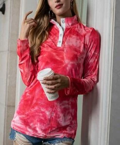 Brand new 🎉 Romantichut Red Tie-Dye Snap-Button Pullover - 👩 Women 💯 8 Brand new 🎉 Romantichut Red Tie-Dye Snap-Button Pullover - 👩 Women 💯 -Romantichut Sales zu104637595 alt 1 tm1648830315