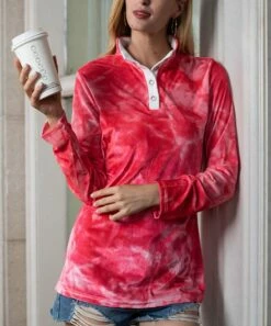 Brand new 🎉 Romantichut Red Tie-Dye Snap-Button Pullover - 👩 Women 💯 11 Brand new 🎉 Romantichut Red Tie-Dye Snap-Button Pullover - 👩 Women 💯 -Romantichut Sales zu104637595 alt 4 tm1648830315