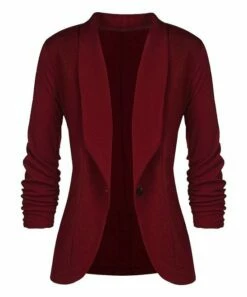 Wholesale 🔥 Romantichut Wine Single-Button Blazer - 👩 Women 👍