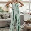 Best deal 🔥 Romantichut Green Tie-Dye Pocket Sleeveless Wide-Leg Jumpsuit - 👩 Women ⌛ 2 Best deal 🔥 Romantichut Green Tie-Dye Pocket Sleeveless Wide-Leg Jumpsuit - 👩 Women ⌛ -Romantichut Sales zu105062603 main tm1650285292
