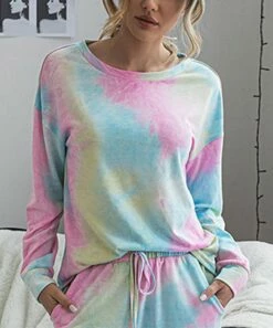 Promo 🧨 Romantichut Pink & Blue Tie-Dye Long-Sleeve Top - 👩 Women 🎁