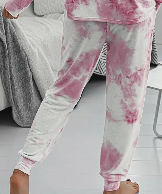 Cheap 🎉 Romantichut Pink Tie-Dye Pocket Joggers - 👩 Women 🔥 4 Cheap 🎉 Romantichut Pink Tie-Dye Pocket Joggers - 👩 Women 🔥 - Image 2