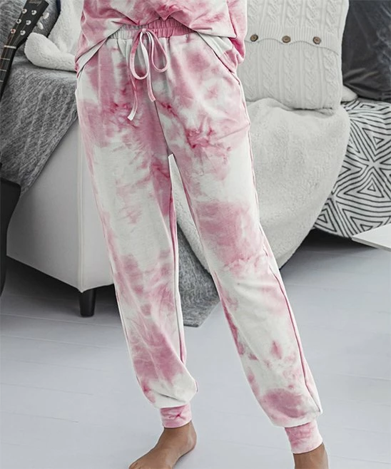 Cheap 🎉 Romantichut Pink Tie-Dye Pocket Joggers - 👩 Women 🔥 5 Cheap 🎉 Romantichut Pink Tie-Dye Pocket Joggers - 👩 Women 🔥 - Image 3