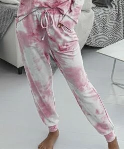 Cheap 🎉 Romantichut Pink Tie-Dye Pocket Joggers - 👩 Women 🔥