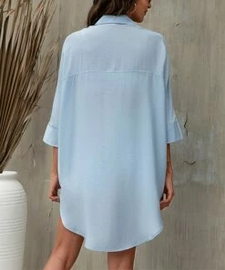 Budget ๐ Romantichut Blue Hi-Low Three-Quarter Sleeve Button-Up ๐ Shirt - ๐ฉ Women ๐ฏ 9 Budget ๐ Romantichut Blue Hi-Low Three-Quarter Sleeve Button-Up ๐ Shirt - ๐ฉ Women ๐ฏ -Romantichut Sales zu105772453 alt 3 tm1652359736