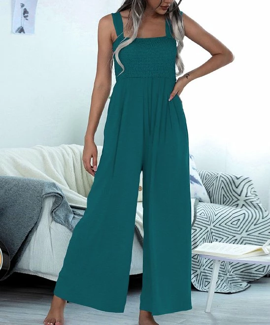 Best reviews of ๐ Romantichut Deep Green Shirred Square Neck Wide-Leg Jumpsuit - ๐ฉ Women โญ 7 Best reviews of ๐ Romantichut Deep Green Shirred Square Neck Wide-Leg Jumpsuit - ๐ฉ Women โญ - Image 5