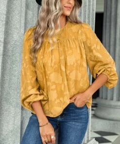 Best deal 👏 Romantichut Yellow Floral Lace Top - 👩 Women ⌛ -Romantichut Sales zu107365163 alt 3 tm1657820954