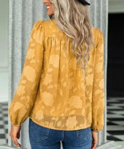 Best deal 👏 Romantichut Yellow Floral Lace Top - 👩 Women ⌛ -Romantichut Sales zu107365163 alt 4 tm1657820954