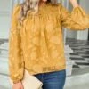 Best deal 👏 Romantichut Yellow Floral Lace Top - 👩 Women ⌛ -Romantichut Sales zu107365163 main tm1657820954