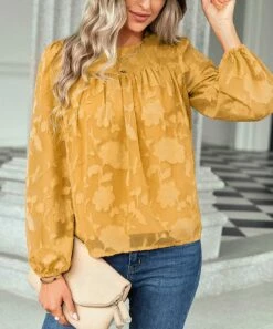 Best deal 👏 Romantichut Yellow Floral Lace Top - 👩 Women ⌛