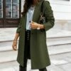 Best Sale 🌟 Romantichut Army Green Long-Lapel Casual Jacket - 👩 Women ❤️ -Romantichut Sales zu108109156 main tm1660314525