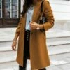 Budget ⭐ Romantichut Brown Long-Lapel Casual Jacket - 👩 Women 🎉 -Romantichut Sales zu108109160 main tm1660314525