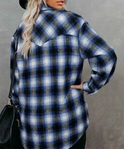 Best Sale ๐ฏ Romantichut Dark Blue & White Plaid Pocket Button-Up - ๐ฉ Women โค๏ธ 5 Best Sale ๐ฏ Romantichut Dark Blue & White Plaid Pocket Button-Up - ๐ฉ Women โค๏ธ -Romantichut Sales zu108109278 alt 1 tm1660587745