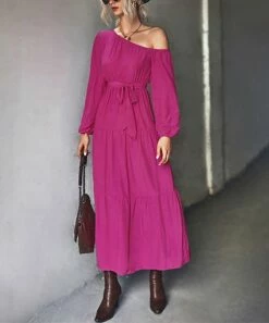 Deals 😉 Romantichut Red Tiered Off-Shoulder Maxi 👗 Dress - 👩 Women 🧨 -Romantichut Sales zu108282823 alt 2 tm1661515680