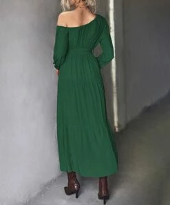 Best Pirce 😀 Romantichut Green Tiered Off-Shoulder Maxi 👗 Dress - 👩 Women ⌛ 7 Best Pirce 😀 Romantichut Green Tiered Off-Shoulder Maxi 👗 Dress - 👩 Women ⌛ -Romantichut Sales zu108282824 alt 4 tm1661515680