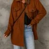 Brand new 👏 Romantichut Brown Single-Breasted Lapel-Pocket 🧥 Coat - 👩 Women 🔥 -Romantichut Sales zu108290029 main tm1660848992