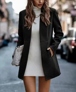 Hot Sale 🌟 Romantichut Black Notch Lapel Blazer - 👩 Women 👏 -Romantichut Sales zu108462756 alt 1 tm1661543732