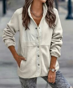 Cheapest 😍 Romantichut Apricot Pocket Plush Single-Breasted 🧥 Coat - 👩 Women 👏