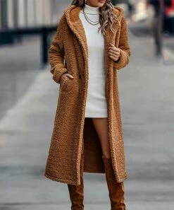 Best deal 💯 Romantichut Deep Camel Hooded Teddy Jacket - 👩 Women 👍