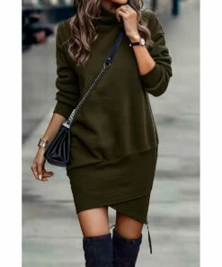 Wholesale 😀 Romantichut Army Green Turtleneck Blouson 👗 Dress - 👩 Women ❤️ 9 Wholesale 😀 Romantichut Army Green Turtleneck Blouson 👗 Dress - 👩 Women ❤️ -Romantichut Sales zu108486695 alt 2 tm1662752232