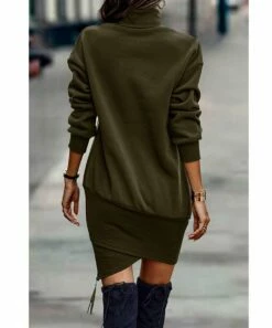 Wholesale 😀 Romantichut Army Green Turtleneck Blouson 👗 Dress - 👩 Women ❤️ 11 Wholesale 😀 Romantichut Army Green Turtleneck Blouson 👗 Dress - 👩 Women ❤️ -Romantichut Sales zu108486695 alt 4 tm1662752232