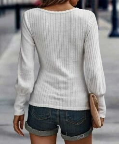 Best Pirce ๐คฉ Romantichut White Ribbed Balloon-Sleeve Sweater - ๐ฉ Women ๐ 11 Best Pirce ๐คฉ Romantichut White Ribbed Balloon-Sleeve Sweater - ๐ฉ Women ๐ -Romantichut Sales zu108487093 alt 4 tm1661883514