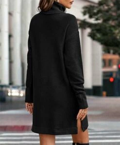 Promo ✨ Romantichut Black Turtleneck Sweater 👗 Dress - 👩 Women 😉 -Romantichut Sales zu108511961 alt 4 tm1662747607