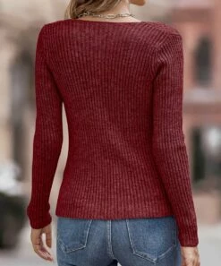 Coupon 🔥 Romantichut Wine Red Asymmetrical Long-Sleeve Sweater - 👩 Women 😀 5 Coupon 🔥 Romantichut Wine Red Asymmetrical Long-Sleeve Sweater - 👩 Women 😀 -Romantichut Sales zu108512024 alt 2 tm1661807224