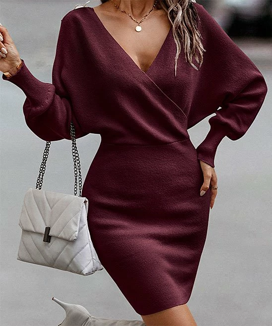 Deals 😀 Romantichut Purple & White Lace-Detail V-Nek 👗 Dress - 👩 Women 🎁 4 Deals 😀 Romantichut Purple & White Lace-Detail V-Nek 👗 Dress - 👩 Women 🎁 - Image 2