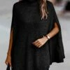 Coupon ❤️ Romantichut Black Turtleneck Poncho - 👩 Women 👏 1 Coupon ❤️ Romantichut Black Turtleneck Poncho - 👩 Women 👏 -Romantichut Sales zu108517405 main tm1662818742