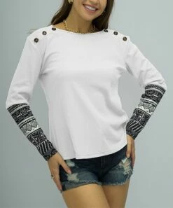 Brand new 😍 Romantichut White & Gray Geometric Stripe Button-Shoulder Long-Sleeve Top - 👩 Women 🌟 9 Brand new 😍 Romantichut White & Gray Geometric Stripe Button-Shoulder Long-Sleeve Top - 👩 Women 🌟 -Romantichut Sales zu108725823 alt 2 tm1662745875