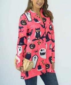 Best Sale 😀 Romantichut Pink Graveyard Open Cardigan - 👩 Women 🎁 -Romantichut Sales zu108827355 alt 3 tm1663345094