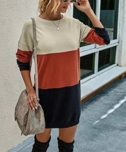 Buy 😀 Romantichut Red & Black Color Block Sweater 👗 Dress - 👩 Women 🧨 -Romantichut Sales zu109029520 alt 2 tm1663938754