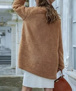 Best Pirce 🔔 Romantichut Khaki Double-Button Teddy 🧥 Coat - 👩 Women 😉 9 Best Pirce 🔔 Romantichut Khaki Double-Button Teddy 🧥 Coat - 👩 Women 😉 -Romantichut Sales zu109061246 alt 3 tm1665060713
