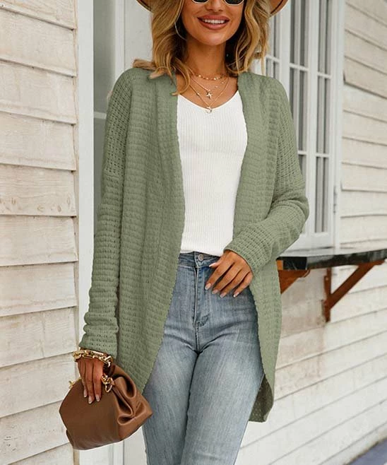 Cheap 😉 Romantichut Pistachio Knit Curve-Hem Open Cardigan - 👩 Women 🔥 3 Cheap 😉 Romantichut Pistachio Knit Curve-Hem Open Cardigan - 👩 Women 🔥