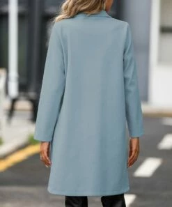 Discount ✨ Romantichut Sky Blue 🧥 Coat - 👩 Women 😍 -Romantichut Sales zu109676157 alt 4 tm1666377665