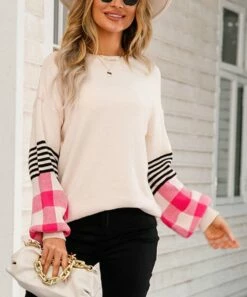 Discount ⭐ Romantichut Apricot & Pink Color Block Curved-Hem Long-Sleeve Top - 👩 Women ⌛ 10 Discount ⭐ Romantichut Apricot & Pink Color Block Curved-Hem Long-Sleeve Top - 👩 Women ⌛ -Romantichut Sales zu109684816 alt 3 tm1666027311
