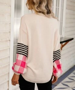 Discount ⭐ Romantichut Apricot & Pink Color Block Curved-Hem Long-Sleeve Top - 👩 Women ⌛ 11 Discount ⭐ Romantichut Apricot & Pink Color Block Curved-Hem Long-Sleeve Top - 👩 Women ⌛ -Romantichut Sales zu109684816 alt 4 tm1666027311