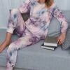 Flash Sale ⭐ Romantichut Lavender & Pink Tie-Dye Long-Sleeve Top & Drawstring Joggers - 👩 Women 🤩 -Romantichut Sales zu109785588 main tm1667420485
