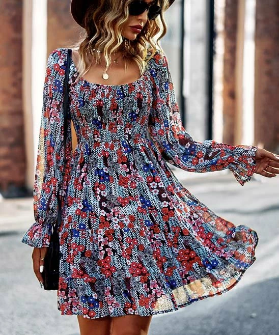 Deals ๐ Romantichut Red Floral Tiered A-Line ๐ Dress - ๐ฉ Women ๐ 4 Deals ๐ Romantichut Red Floral Tiered A-Line ๐ Dress - ๐ฉ Women ๐ - Image 2