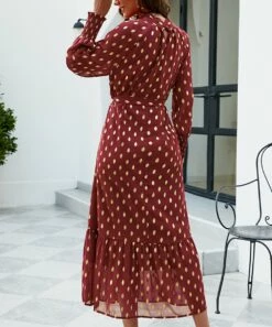 Cheap ⌛ Romantichut Wine Red & White Polka Dot Keyhole-Accent Maxi 👗 Dress - 👩 Women 💯 11 Cheap ⌛ Romantichut Wine Red & White Polka Dot Keyhole-Accent Maxi 👗 Dress - 👩 Women 💯 -Romantichut Sales zu110264983 alt 4 tm1667564636