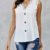 Wholesale ๐ Romantichut White Lace Button-Up V-Neck Tank - ๐ฉ Women ๐ฅฐ 1 Wholesale ๐ Romantichut White Lace Button-Up V-Neck Tank - ๐ฉ Women ๐ฅฐ -Romantichut Sales zu86253350 main tm1590514583