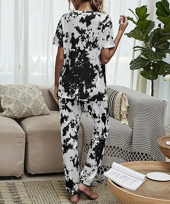 Deals 🌟 Romantichut Black & White Tie-Dye Tee & Joggers - 👩 Women ❤️ 5 Deals 🌟 Romantichut Black & White Tie-Dye Tee & Joggers - 👩 Women ❤️ - Image 3